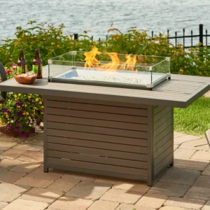 Brooks Rectangular Gas Fire Pit Table