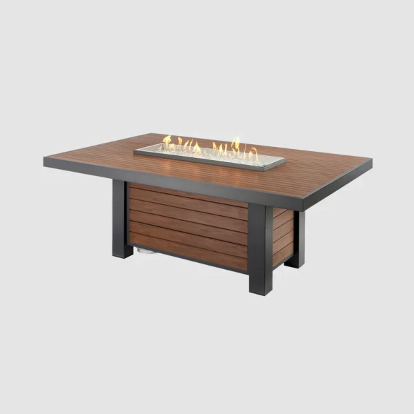 Kenwood Linear Dining Height Gas Fire Pit Table