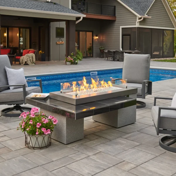 Uptown Linear Gas Fire Pit Table